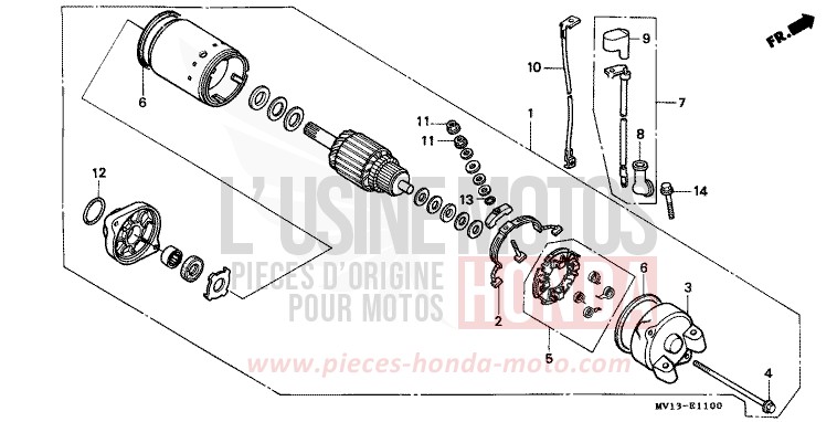 ANLASSER von Africa Twin 750 SHASTA WHITE (NH138H) von 1991